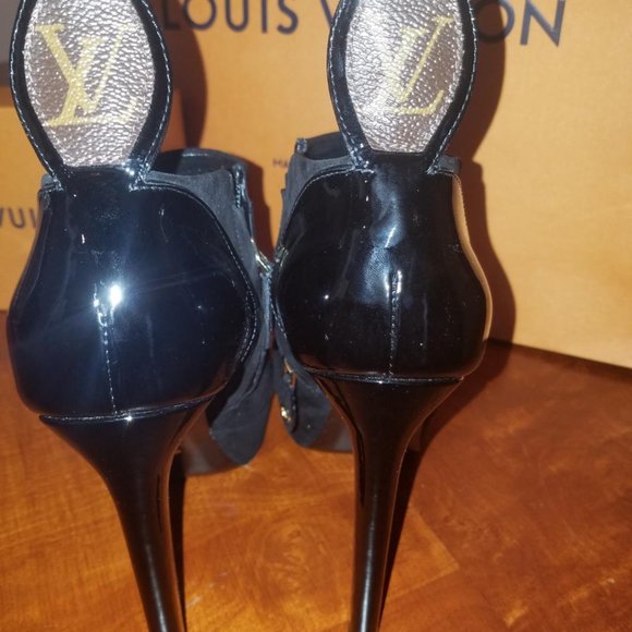 Authentic Louis Vuitton Temptation Peep-Toe Platform Booties - Picture 2 of 12
